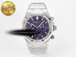 Royal Oak Chrono 26240 SS APSF 1:1 Best Edition Purple Dial on SS Bracelet SA4401 Super Clone - Görsel 3