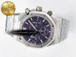 Royal Oak Chrono 26240 SS APSF 1:1 Best Edition Purple Dial on SS Bracelet SA4401 Super Clone - Görsel 9