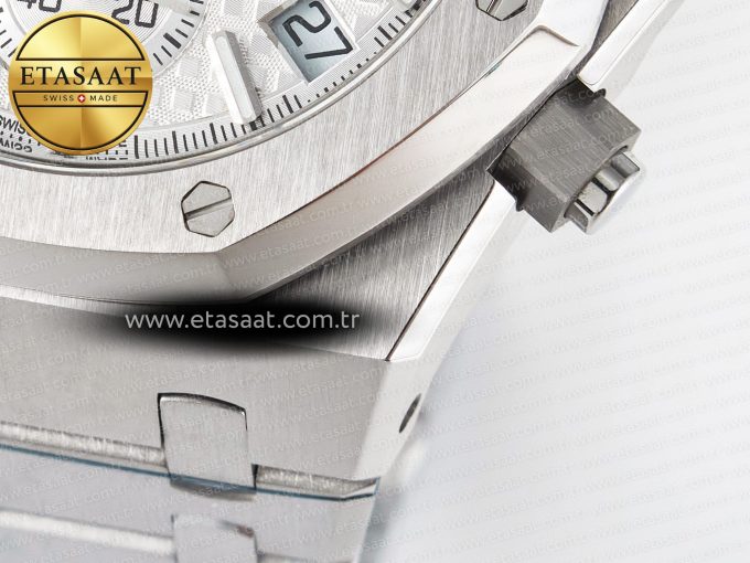 Royal Oak Chrono 26240 SS APSF 1:1 Best Edition Silver Dial on SS Bracelet SA4401 Super Clone - Görsel 14