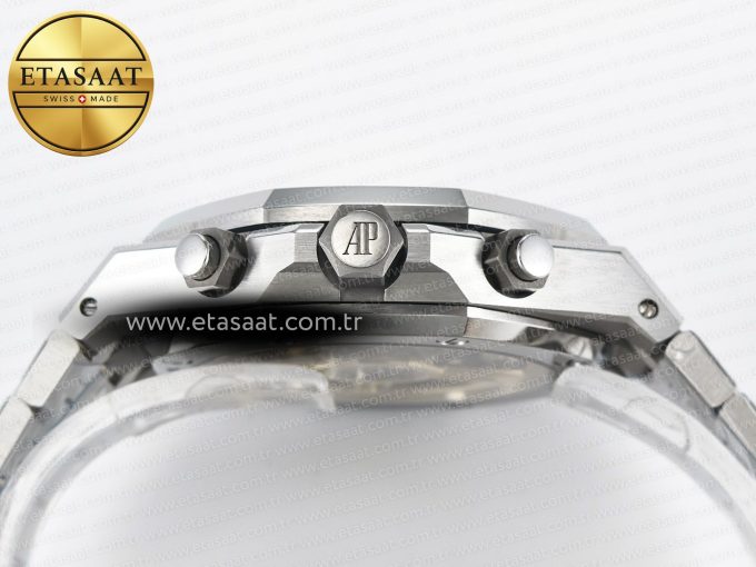 Royal Oak Chrono 26240 SS APSF 1:1 Best Edition Silver Dial on SS Bracelet SA4401 Super Clone - Görsel 16
