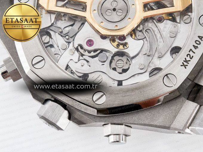 Royal Oak Chrono 26240 SS APSF 1:1 Best Edition Silver Dial on SS Bracelet SA4401 Super Clone - Görsel 21