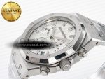Royal Oak Chrono 26240 SS APSF 1:1 Best Edition Silver Dial on SS Bracelet SA4401 Super Clone - Görsel 6