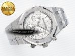 Royal Oak Chrono 26240 SS APSF 1:1 Best Edition Silver Dial on SS Bracelet SA4401 Super Clone - Görsel 8