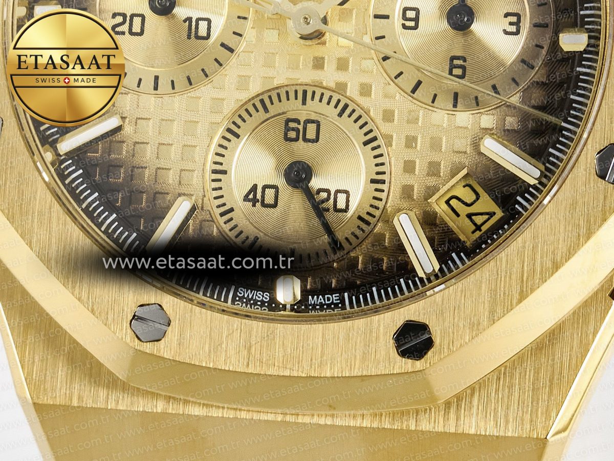 Royal Oak Chrono 26240 YG APSF 1:1 Best Edition YG Dial on YG Bracelet SA4401 - Görsel 12