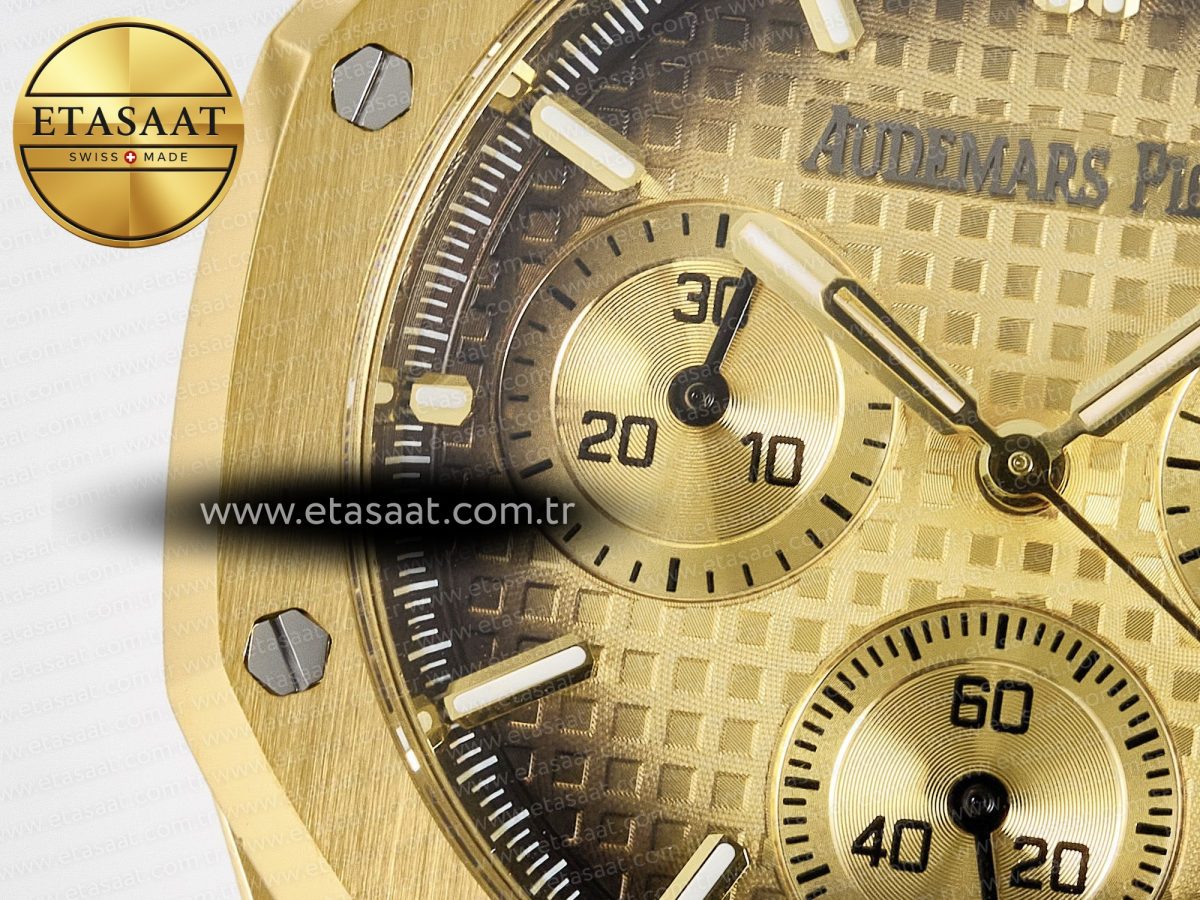 Royal Oak Chrono 26240 YG APSF 1:1 Best Edition YG Dial on YG Bracelet SA4401 - Görsel 13