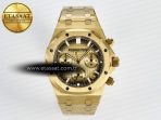 Royal Oak Chrono 26240 YG APSF 1:1 Best Edition YG Dial on YG Bracelet SA4401 - Görsel 3
