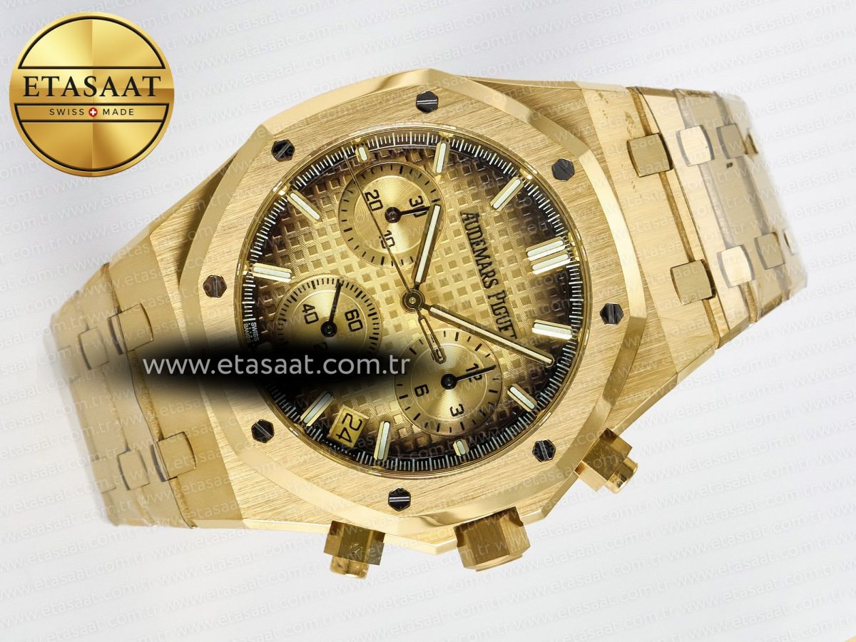 Royal Oak Chrono 26240 YG APSF 1:1 Best Edition YG Dial on YG Bracelet SA4401 - Görsel 8