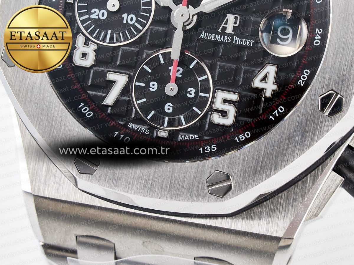 Royal Oak Offshore 42mm Black Themes SS TKF Best Edition Black Dial on SS Bracelet A7750 - Görsel 14
