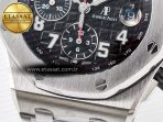 Royal Oak Offshore 42mm Black Themes SS TKF Best Edition Black Dial on SS Bracelet A7750 - Görsel 14
