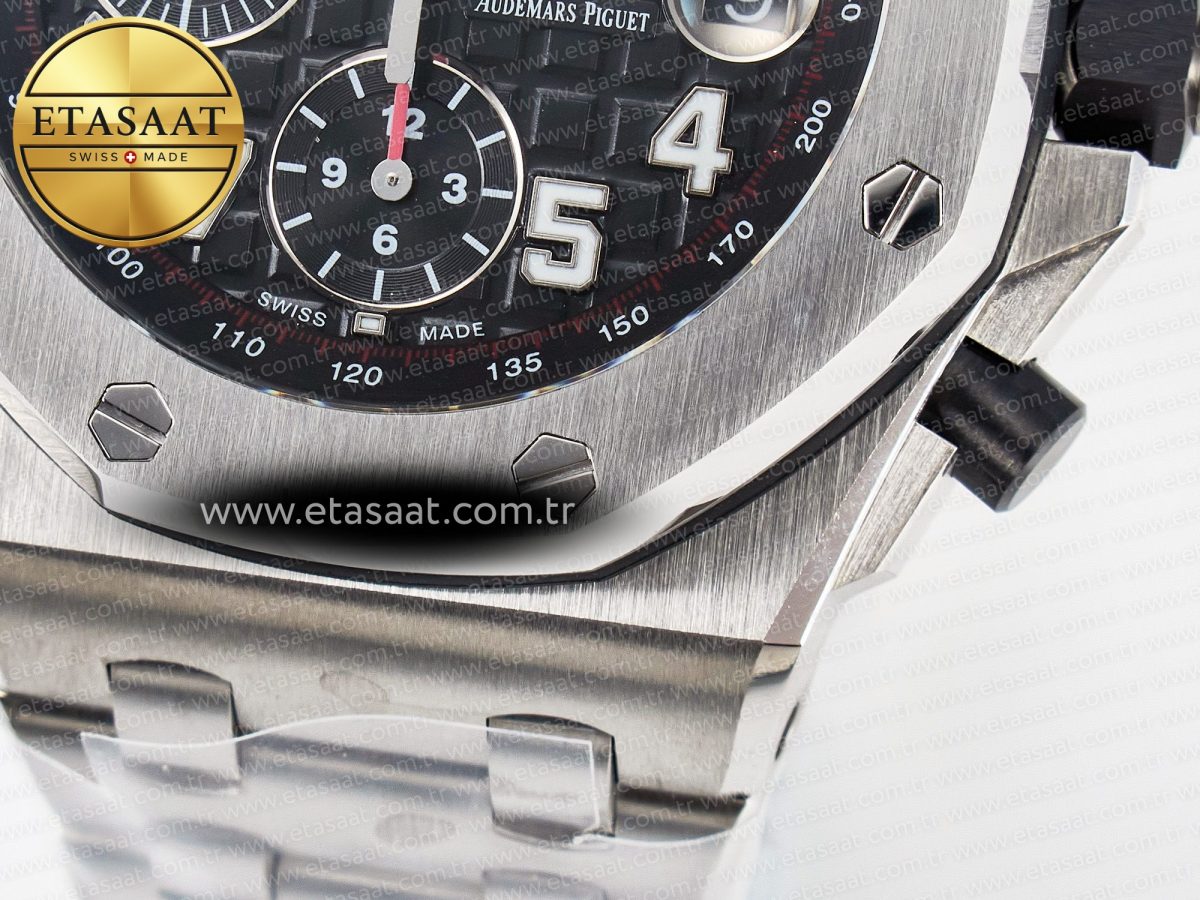 Royal Oak Offshore 42mm Black Themes SS TKF Best Edition Black Dial on SS Bracelet A7750 - Görsel 15