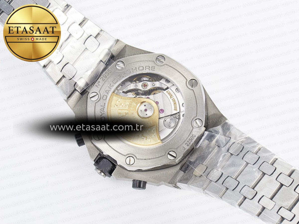 Royal Oak Offshore 42mm Black Themes SS TKF Best Edition Black Dial on SS Bracelet A7750 - Görsel 19