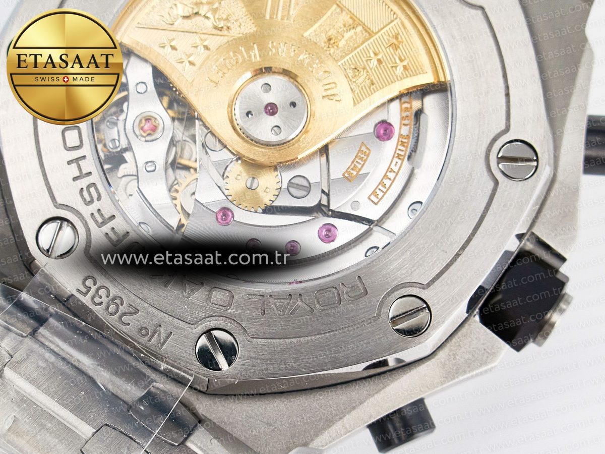 Royal Oak Offshore 42mm Black Themes SS TKF Best Edition Black Dial on SS Bracelet A7750 - Görsel 23