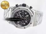 Royal Oak Offshore 42mm Black Themes SS TKF Best Edition Black Dial on SS Bracelet A7750 - Görsel 9