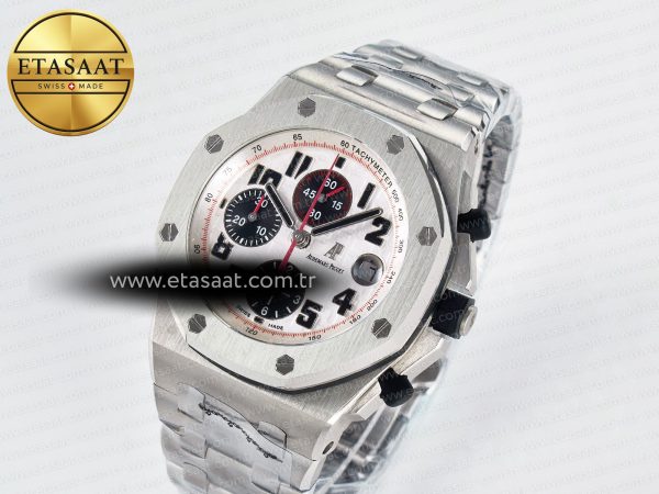 Royal Oak Offshore 42mm Panda SS TKF Best Edition White/Black Dial on SS Bracelet A7750
