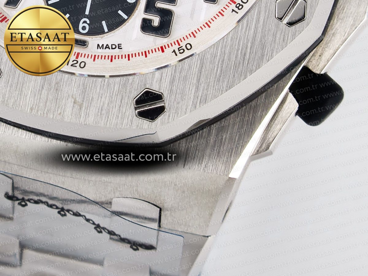 Royal Oak Offshore 42mm Panda SS TKF Best Edition White/Black Dial on SS Bracelet A7750 - Görsel 14