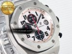 Royal Oak Offshore 42mm Panda SS TKF Best Edition White/Black Dial on SS Bracelet A7750 - Görsel 5