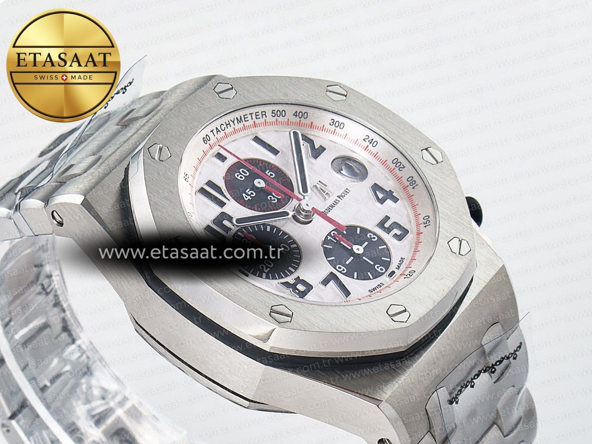 Royal Oak Offshore 42mm Panda SS TKF Best Edition White/Black Dial on SS Bracelet A7750 - Görsel 7