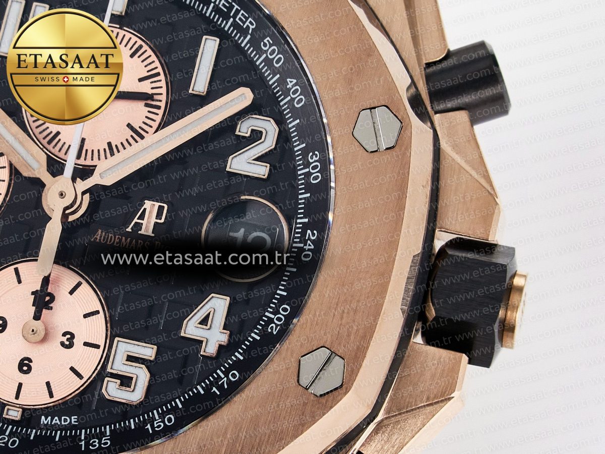 Royal Oak Offshore 42mm RG TKF Best Edition Black Dial on RG Bracelet A7750 - Görsel 13