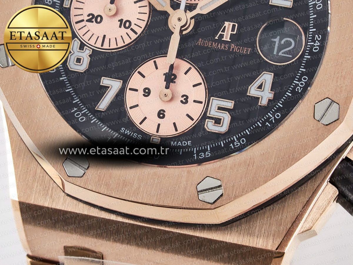 Royal Oak Offshore 42mm RG TKF Best Edition Black Dial on RG Bracelet A7750 - Görsel 14