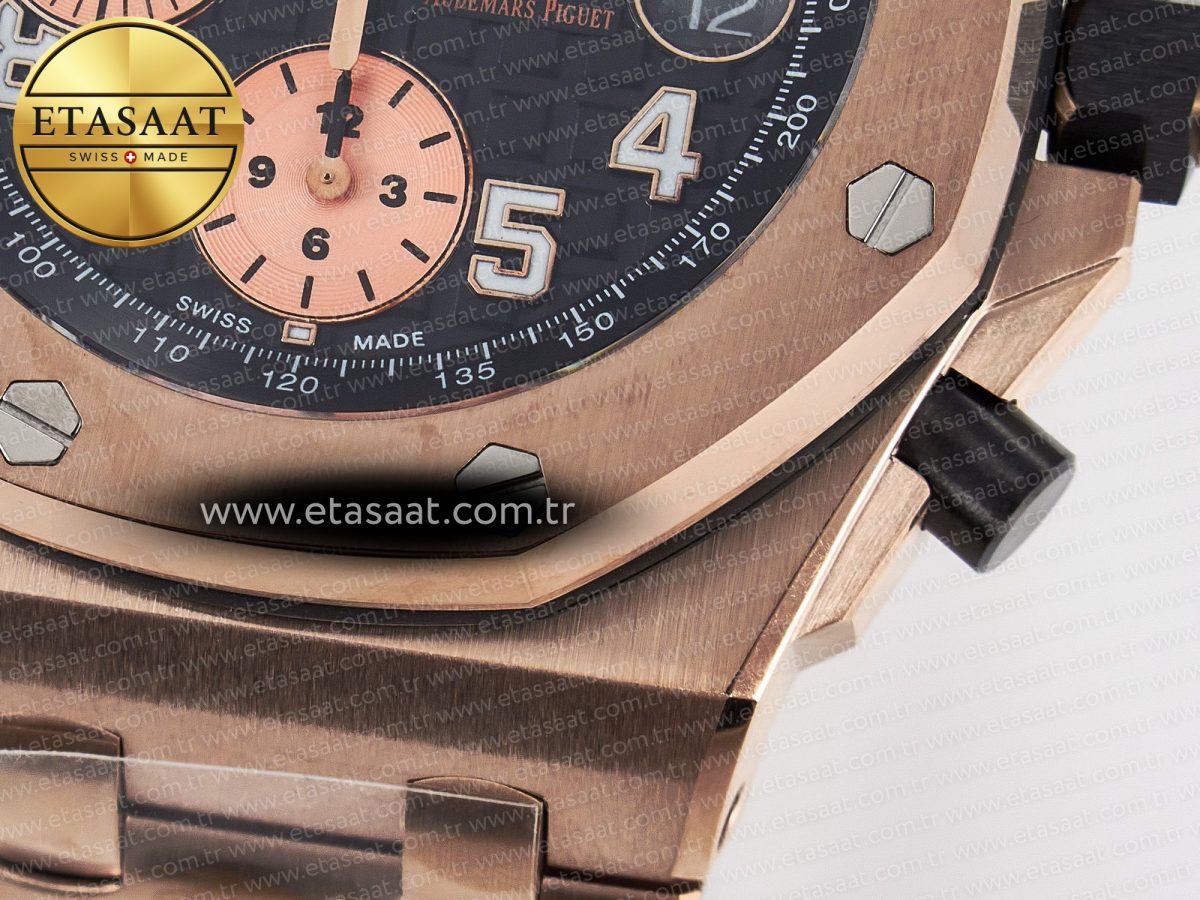 Royal Oak Offshore 42mm RG TKF Best Edition Black Dial on RG Bracelet A7750 - Görsel 15