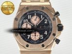 Royal Oak Offshore 42mm RG TKF Best Edition Black Dial on RG Bracelet A7750 - Görsel 4