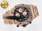 Royal Oak Offshore 42mm RG TKF Best Edition Black Dial on RG Bracelet A7750 - Görsel 8