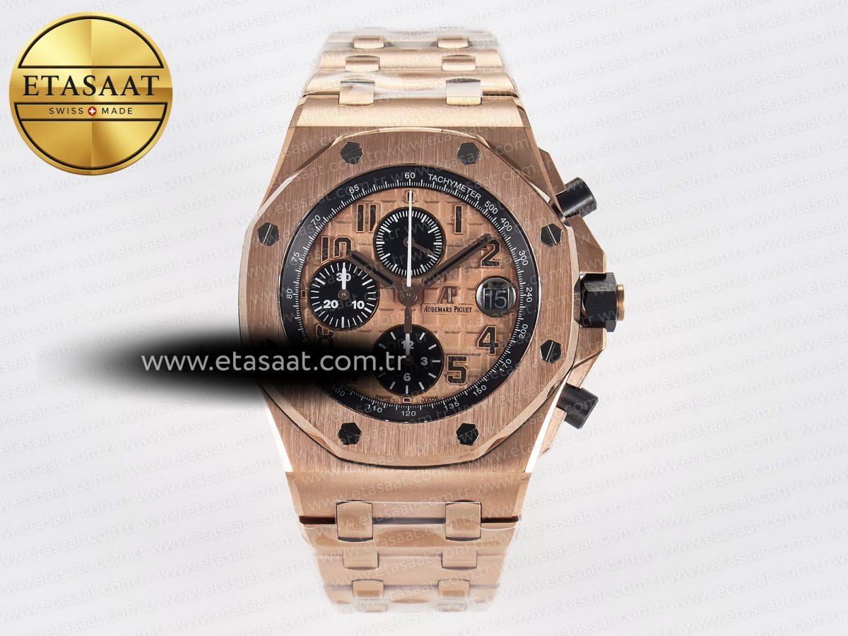 Royal Oak Offshore 42mm RG TKF Best Edition RG Dial on RG Bracelet A7750 - Görsel 3