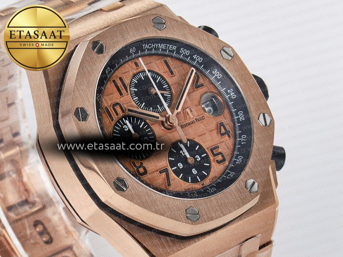 Royal Oak Offshore 42mm RG TKF Best Edition RG Dial on RG Bracelet A7750 - Görsel 5
