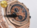 Royal Oak Offshore 42mm RG TKF Best Edition RG Dial on RG Bracelet A7750 - Görsel 5