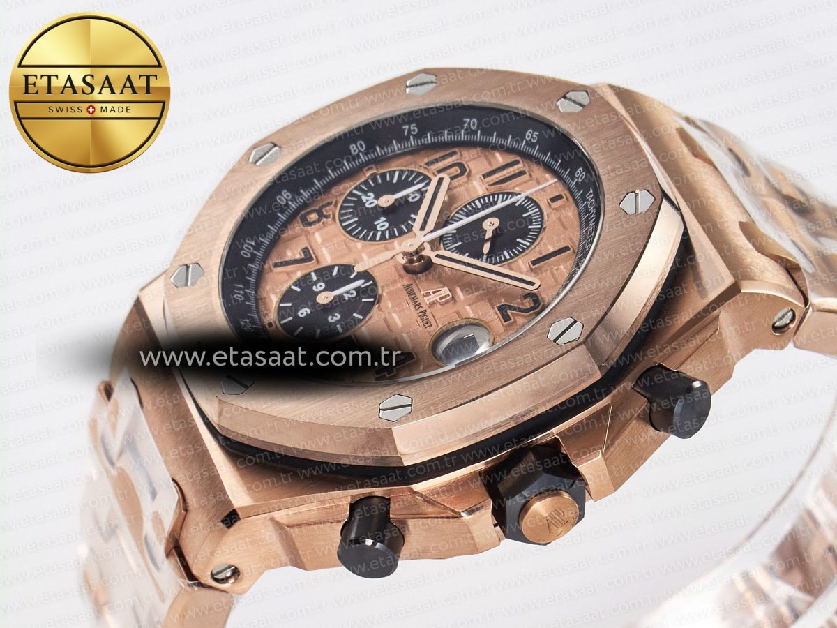 Royal Oak Offshore 42mm RG TKF Best Edition RG Dial on RG Bracelet A7750 - Görsel 6