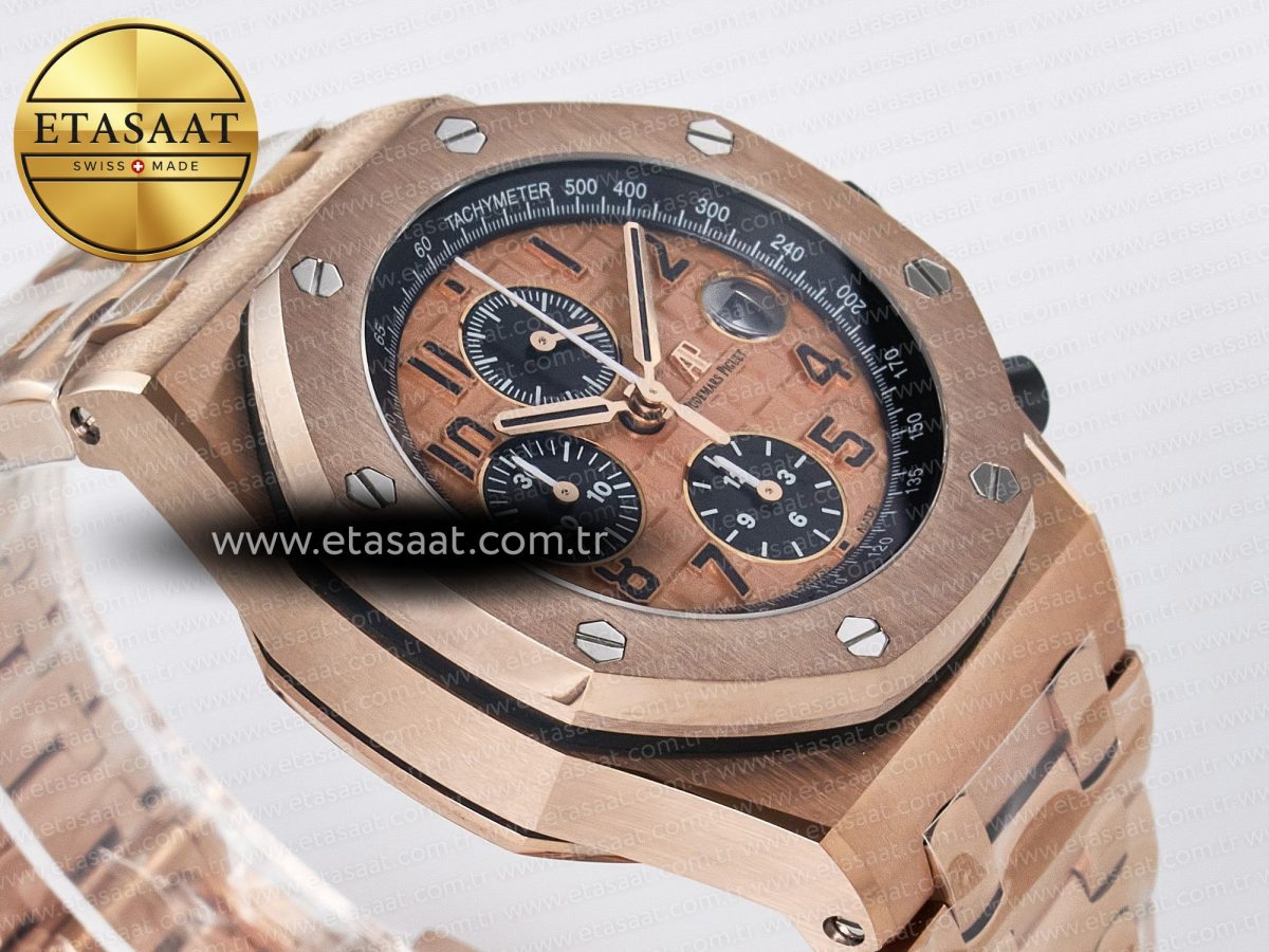Royal Oak Offshore 42mm RG TKF Best Edition RG Dial on RG Bracelet A7750 - Görsel 7