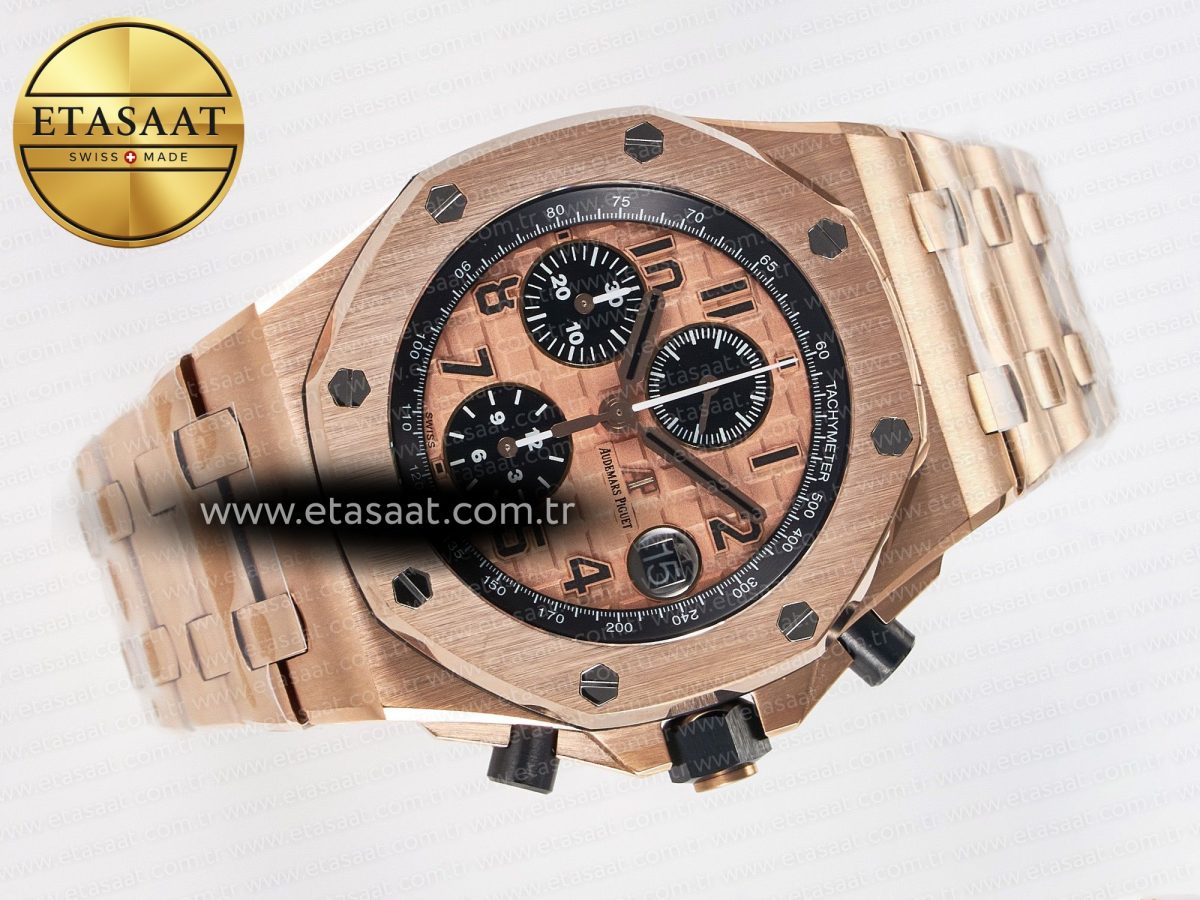 Royal Oak Offshore 42mm RG TKF Best Edition RG Dial on RG Bracelet A7750 - Görsel 8
