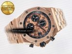 Royal Oak Offshore 42mm RG TKF Best Edition RG Dial on RG Bracelet A7750 - Görsel 8