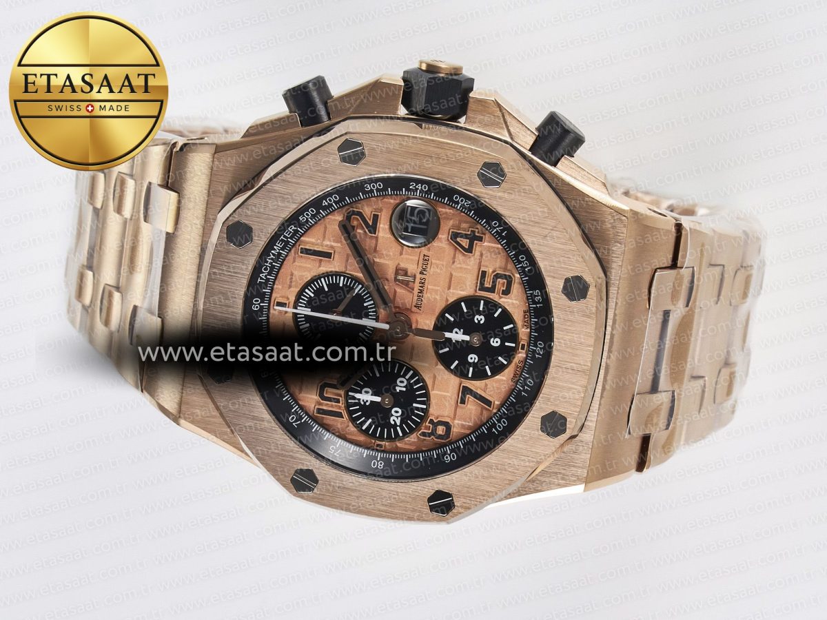 Royal Oak Offshore 42mm RG TKF Best Edition RG Dial on RG Bracelet A7750 - Görsel 9