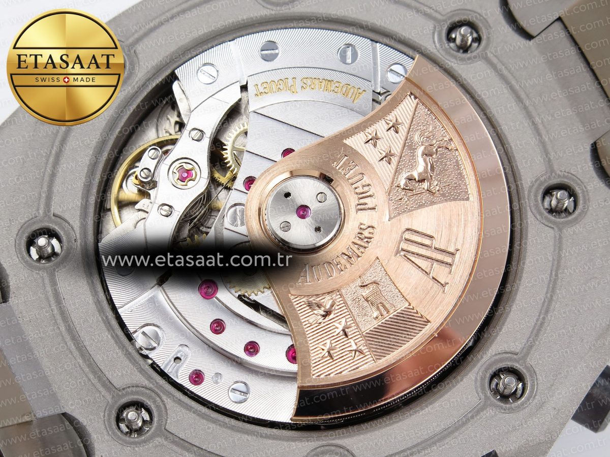 Audemars Piguet BROWN DIAL CERAMIC BEZEL ON GRAY A3126 - Görsel 20