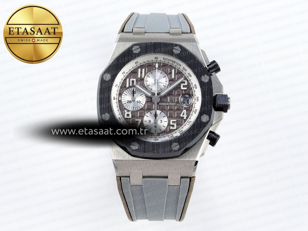 Audemars Piguet BROWN DIAL CERAMIC BEZEL ON GRAY A3126 - Görsel 3