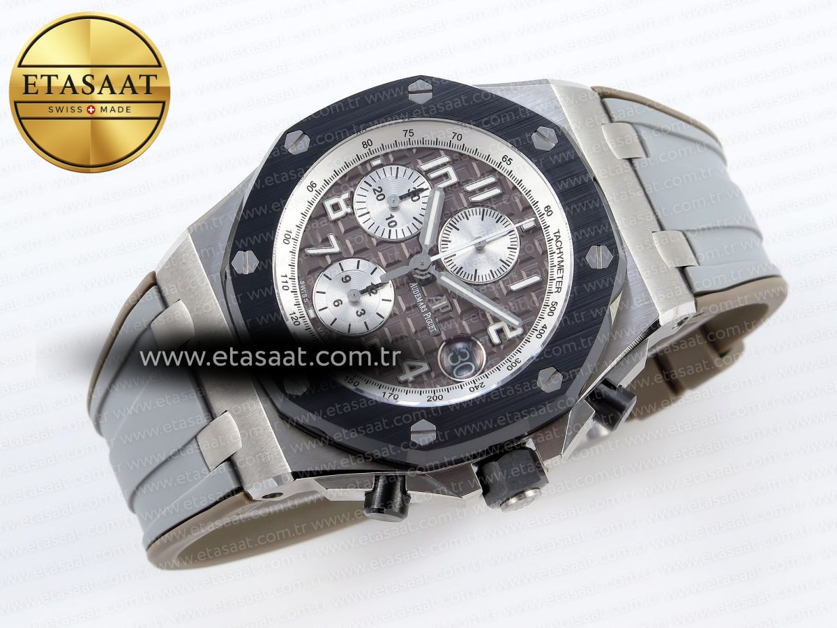 Audemars Piguet BROWN DIAL CERAMIC BEZEL ON GRAY A3126 - Görsel 7