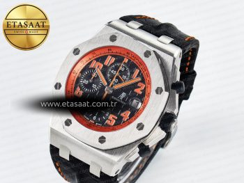 Royal Oak Offshore 42mm Volcano TKF Best Edition Black Dial on Black Leather Strap A7750
