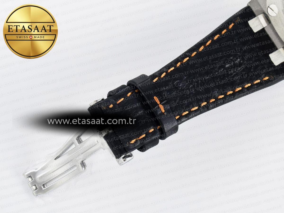 Royal Oak Offshore 42mm Volcano TKF Best Edition Black Dial on Black Leather Strap A7750 - Görsel 23