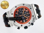 Royal Oak Offshore 42mm Volcano TKF Best Edition Black Dial on Black Leather Strap A7750 - Görsel 8