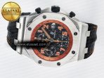 Royal Oak Offshore 42mm Volcano TKF Best Edition Black Dial on Black Leather Strap A7750 - Görsel 9