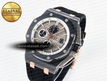 Royal Oak Offshore 44mm Black Ceramic RG TKF 1:1 Best Edition Gray Dial on Black Rubber Strap A3126