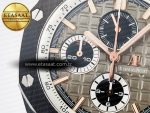 Royal Oak Offshore 44mm Black Ceramic RG TKF 1:1 Best Edition Gray Dial on Black Rubber Strap A3126 - Görsel 10