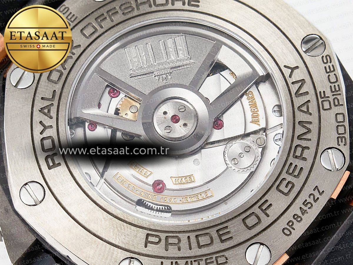 Royal Oak Offshore 44mm Black Ceramic RG TKF 1:1 Best Edition Gray Dial on Black Rubber Strap A3126 - Görsel 20
