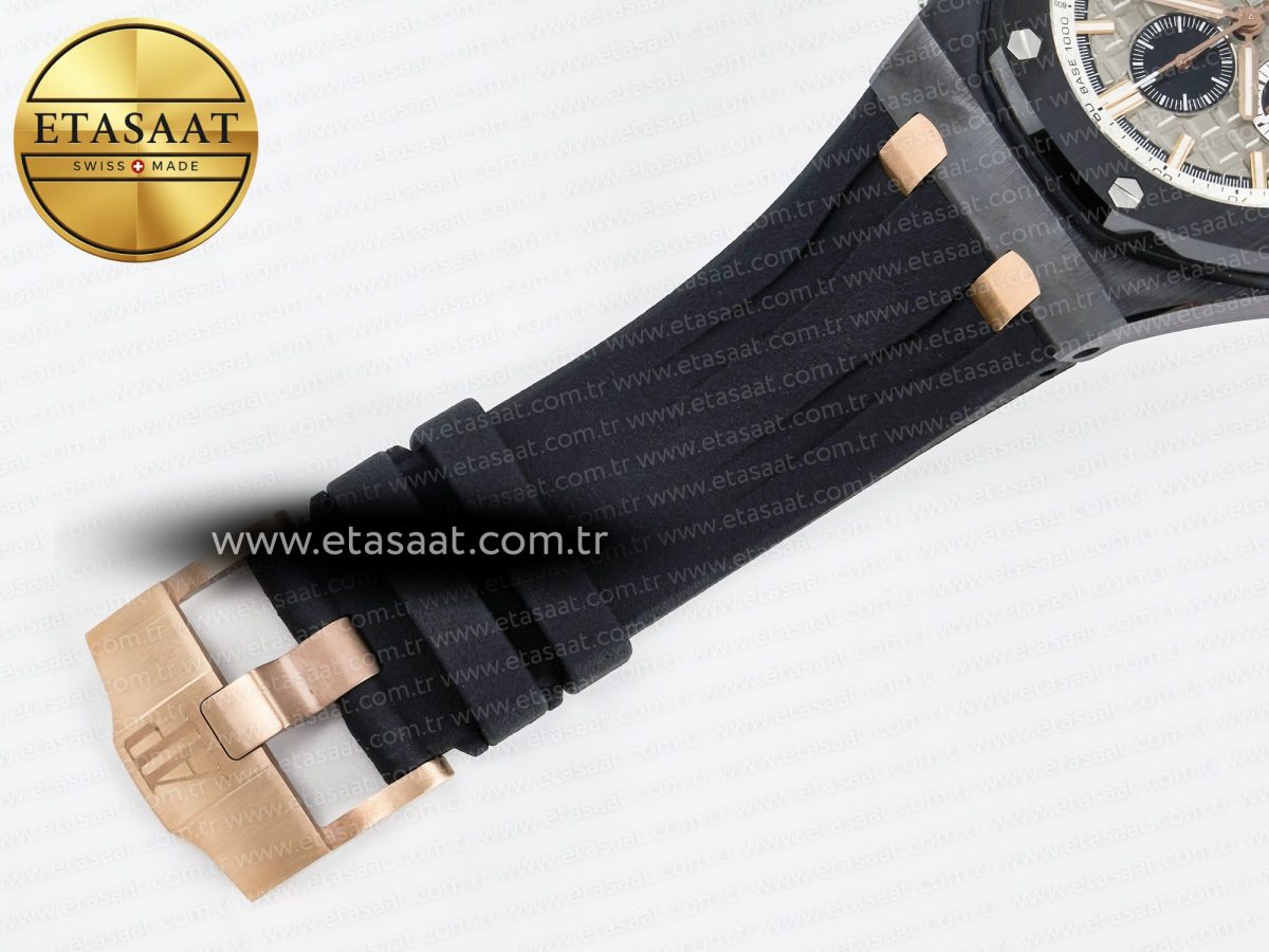 Royal Oak Offshore 44mm Black Ceramic RG TKF 1:1 Best Edition Gray Dial on Black Rubber Strap A3126 - Görsel 24