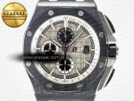 Royal Oak Offshore 44mm Black Ceramic RG TKF 1:1 Best Edition Gray Dial on Black Rubber Strap A3126 - Görsel 4