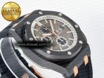 Royal Oak Offshore 44mm Black Ceramic RG TKF 1:1 Best Edition Gray Dial on Black Rubber Strap A3126 - Görsel 7