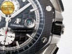 Royal Oak Offshore 44mm Black Ceramic SS TKF 1:1 Best Edition Black/White Dial on Black Rubber Strap A3126 - Görsel 12