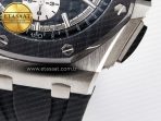 Royal Oak Offshore 44mm Black Ceramic SS TKF 1:1 Best Edition Black/White Dial on Black Rubber Strap A3126 - Görsel 14