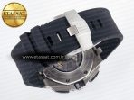 Royal Oak Offshore 44mm Black Ceramic SS TKF 1:1 Best Edition Black/White Dial on Black Rubber Strap A3126 - Görsel 17